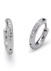 Firetti Damen Paar Creolen "Schmuck Geschenk Glamour", Edelstahl, silber, Edelstahl, Ohrringe, mit Zirkonia (synth.)