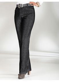 COSMA Damen Gerade Jeans, schwarz, Gr. 19, unifarben, 76% Baumwolle, 22% Polyester, 2% Elasthan, Jeans