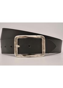 AnnaMatoni Damen Ledergürtel, schwarz, casual, Gr. 90, unifarben, Rindsleder, Gürtel, mit silberner Schließe
