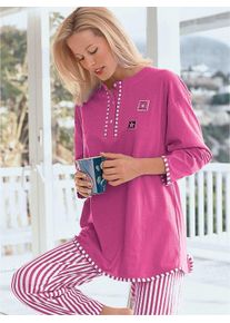DRIESEN Damen Schlafanzug, Gr. 36, lila, 100% Baumwolle, Homewear-Sets