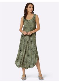 Inspirationen Damen Druckkleid "Kleid", grün, Gr. 20, bedruckt, gemustert, mehrfarbig, 100% Viskose, Kleider