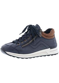 Rieker Damen Sneaker, Gr. 37, blau, Lederimitat, sportlich, Schuhe