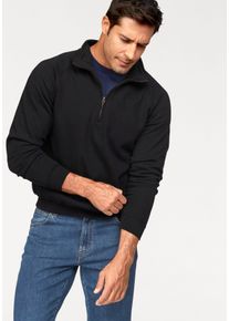 Herren Sweatshirt, schwarz, Basic, Gr. M, Fruit of the Loom, unifarben, angeraute Sweatware, Obermaterial: 80% Baumwolle, 20% Polyester, Sweatshirts,