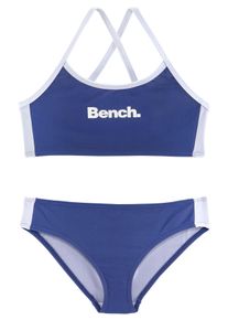 Bench. Kinder Bustier-Bikini, blau, Gr. 122, gestreift, Polyamid, Bikini-Sets, mit gekreuzten Trägern