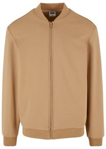 Urban Classics Herren Collegejacke "Urban Classics Herren Cozy College Jacket", beige, casual, Gr. M, unifarben, 95% Baumwolle, 5% Elasthan, Jacken