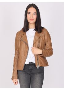 Maze Damen Lederjacke "42021206", braun, Gr. S, Obermaterial: 100% Leder / Innenfutter: 100% Polyester / Ärmelfutter: 100% Polyester, Jacken