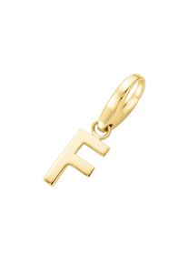 Damen Charm Buchstabe "Buchstabe F, Silber 925", gold, Giorgio Martello MILANO, Silber 925 (Sterlingsilber), Charms