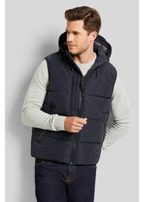 Bugatti Herren Steppweste, blau, casual, Gr. 48, unifarben, 100% Polyester, Westen, mit abtrennbarer Kapuze