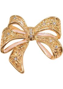 Firetti Damen Brosche "Schmuck Geschenk Ansteckschmuck Schleife", gold, Messing, Broschen, mit Zirkonia (synth.)