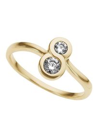 Firetti Damen Fingerring "Schmuck Geschenk Gold 333 Damenring Goldring Infinity Schleife", 19, Gelbgold 333, gold, Gelbgold 333, Fingerringe, mit