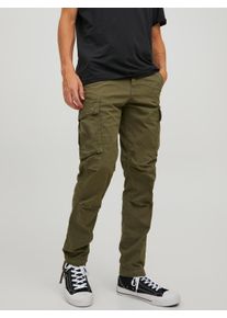 Jack & Jones JACK & JONES Herren Cargohose "STACE TUCKER", grün, Gr. 33, Obermaterial: 97% Baumwolle, 3% Elasthan, Hosen