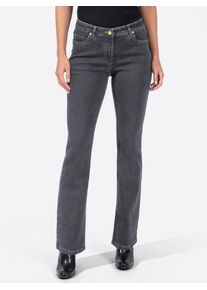 Inspirationen Damen Bootcut-Jeans, blau, Gr. 36, unifarben, 81% Baumwolle, 17% Polyester, 2% Elasthan, Jeans