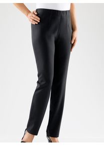 Classic Basics Damen Stretch-Hose, grau, Gr. 195, unifarben, 64% Polyester, 34% Viskose, 2% Elasthan, Hosen