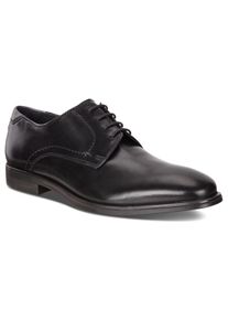 Ecco Herren Schnürschuh "MELBOURNE", Gr. 47, schwarz, Leder, elegant, Schuhe, mit seitlichen Nähten, Freizeitschuh, Halbschuh, Schnürschuh