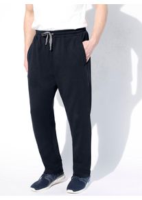 Hajo Herren Trainingshose, blau, Gr. 24, unifarben, 62% Baumwolle, 33% Polyester, 5% Elasthan, Hosen