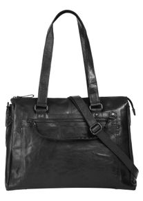 SPIKES & SPARROW Damen Shopper, SPIKES & SPARROW, schwarz, Leder, unifarben, leicht glänzend, Taschen, echt Leder