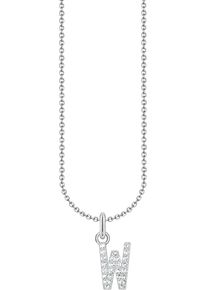 Thomas Sabo Damen Kette mit Anhänger "Buchstabe, KE2240 - KE2265-051-14-L45V, KE2240 - KE2265-414-14-L45V", 45, W, Silber 925 (Sterlingsilber), bunt,