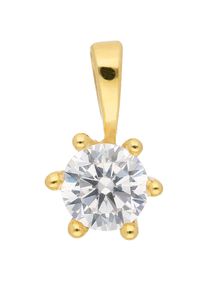 Adelia´s ADELIA ́S Damen Ketten-Anhänger "333 Gold Anhänger mit Zirkonia Ø 4,7 mm", Damen,mit Zirkonia, Gelbgold 333, gold, Gelbgold 333, Schmuckanhänger, mit