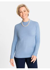 CLASSIC Damen Strickpullover "Pullover", blau, Gr. 40, unifarben, 50% Viskose, 28% Polyester, 22% Polyamid, Pullover