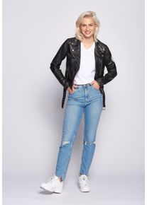 Maze Damen Lederjacke "Cypress", schwarz, Gr. XL, Obermaterial: 100% Lammleder / Futter: 100% Polyester, Jacken
