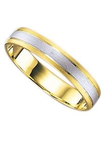 Firetti Trauring "Schmuck Geschenk Gold 375 Hochzeit Ehering Trauring "LIEBE"", 16,5, ohne Brillant, Gelbgold 375-Weißgold 375, 4mm, gold, Gelbgold