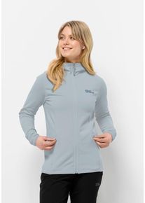 Jack Wolfskin Damen Fleecejacke "BAISELBERG HOODED FZ W", blau, Gr. M, OBERSTOFF: 95% POLYESTER, 5% ELASTHAN; Futter: 100% POLYESTER, Jacken