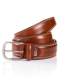MONTI Damen Ledergürtel "BALTIMORE", braun, casual, Gr. 90, unifarben, Rindsleder, Gürtel, mit leicht abgerundeter Dornschließe silberfarben satiniert