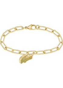 Lacoste Damen Armkette "CROCODILE, 2040306, 2040363", Edelstahl, grün, Edelstahl, Armbänder, mit Glasstein