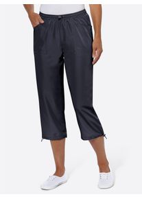 Classic Basics Damen 7/8-Hose, blau, Gr. 38, unifarben, 100% Polyester, Hosen