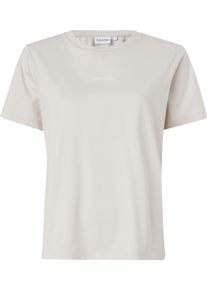 Calvin Klein Damen T-Shirt "MICRO LOGO T-SHIRT", bunt, feminin, Gr. XXL, Single Jersey, Obermaterial: 100% Baumwolle, Shirts, aus reiner Baumwolle
