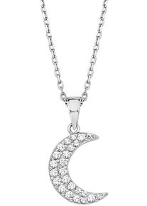 Amor Damen Kette mit Anhänger "Mond, 2012826", Silber 925 (Sterlingsilber), L: 45cm B: 1mm, silber, Silber 925 (Sterlingsilber), B:1mm, Halsketten,