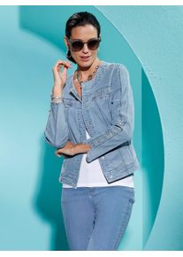 CRÉATION L CREATION L Damen Jeansblazer "Blazer", blau, Gr. 40, 56% Baumwolle, 19% Polyester, 14% Lyocell, 10% Viskose, 1% Elasthan, Blazer