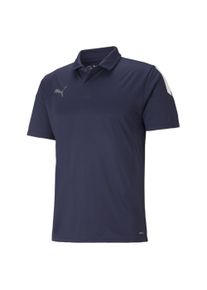 Puma Herren Poloshirt "TEAMLIGA SIDELINE POLO", blau, sportlich, Gr. XXL, unifarben, Interlock, Obermaterial: 100% Polyester, Shirts
