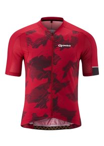 Gonso Herren Radtrikot "ARDOLE", rot, Gr. S, 84% Polyester, 16% Elastan, Trikots, Hoch atmungsaktive Mesheinsätze, extra leicht
