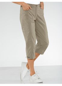 Casual Looks Damen Caprihose, grau, Gr. 20, unifarben, 98% Baumwolle, 2% Elasthan, Hosen