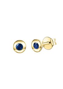 Vivance Damen Paar Ohrstecker "375/- Gelbgold glanz Safir", ONE-SIZE, Gold, gelb, Gold, Ohrringe