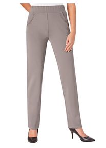 Lady Damen Jerseyhose, grau, Gr. 40, unifarben, 95% Polyester, 5% Elasthan, Hosen