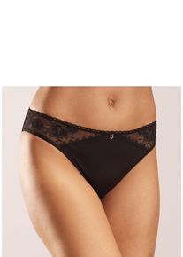 Lascana Damen Slip, Gr. 32, schwarz, Microtouch, Spitze, Obermaterial: 82% Polyamid (TACTEL), 18% Elasthan (LYCRA), Unterhosen, mit hübschen