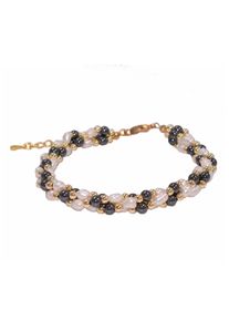 Firetti Damen Armband "Schmuck Geschenk Armschmuck Armkette Edelstein Farbstein Hämatit", Messing-Perlen, bunt, Messing, Perlen, Armbänder, Made in