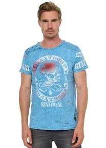 Rusty Neal Herren T-Shirt, blau, Gr. XXL, bedruckt, 100% Baumwolle, Shirts, mit Markenprint