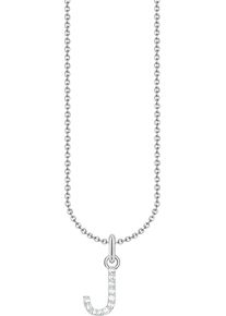 Thomas Sabo Damen Kette mit Anhänger "Buchstabe, KE2240 - KE2265-051-14-L45V, KE2240 - KE2265-414-14-L45V", 45, J, Silber 925 (Sterlingsilber), bunt,