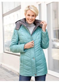 Classic Basics Damen Steppjacke, grün, Gr. 42, gemustert, mehrfarbig, 100% Polyester, Jacken