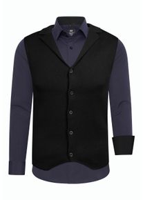 Rusty Neal Herren Langarmhemd, schwarz, casual, Gr. XXL, mehrfarbig, 60% Baumwolle, 37% Polyester, 3% Elasthan, Hemden, inklusive Langarmhemd und