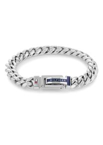 Tommy Hilfiger Herren Armband "Schmuck Edelstahl Armschmuck Panzerkette", Edelstahl, weiß, Edelstahl, Armbänder