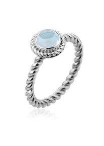 NENALINA Damen Fingerring "Aquamarin Geburtsstein März Trend Edel 925 Silber", 56mm,mit Steinen, Silber 925 (Sterlingsilber), 2mm, blau, Silber 925