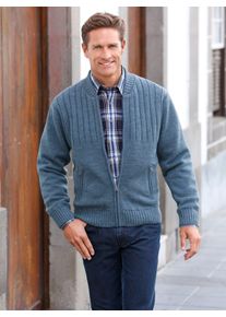 CLASSIC Herren Strickjacke, blau, Gr. 48, unifarben, 50% Polyacryl, 50% Wolle, Strickjacken