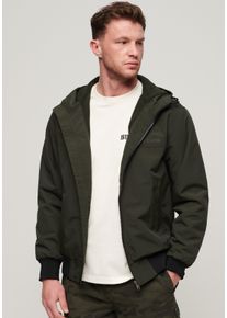 Superdry Herren Bomberjacke "SURPLUS NYLON HOODED BOMBER", schwarz, modisch, Gr. XL, unifarben, Web, Obermaterial: 100% Baumwolle, Jacken