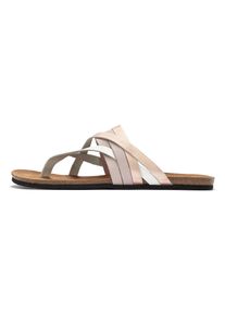 Lascana Damen Zehentrenner, Gr. 37, rosa, Obermaterial: 100% Rindsleder. Decksohle: 100% Rindsleder. Laufsohle: 100% Synthetik, metallic, casual,