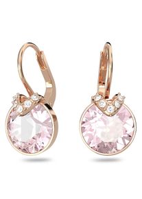 Swarovski Damen Paar Ohrhänger "Bella V Drop-Ohrhänger, Rundschliff, 5662093, 5662114", Metall, rosa, Metall, Ohrringe, mit Swarovski Kristall
