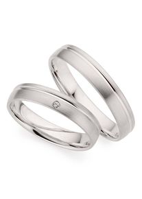 Phoenix PHÖNIX Damen Trauring "Schmuck Geschenk Silber 925 Trauring Ehering LIEBE versch. Varianten", 57, 0,01 ct SI = kleine Einschlüsse mit Brillant,